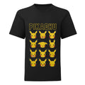 Black - Front - Pokemon Childrens-Kids Pikachu T-Shirt