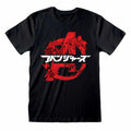 Black - Front - Avengers Unisex Adult Anime Logo T-Shirt