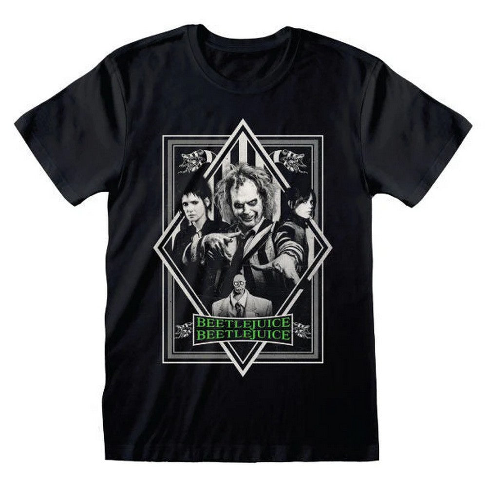 Black-White - Front - Beetlejuice Beetlejuice Unisex Adult Poster T-Shirt