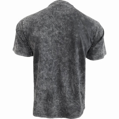 Black - Back - Spiral Direct Unisex Adult Acid Wash T-Shirt