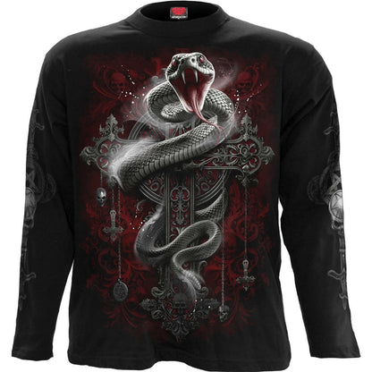 Black - Front - Spiral Direct Unisex Adult Gothic Serpent T-Shirt