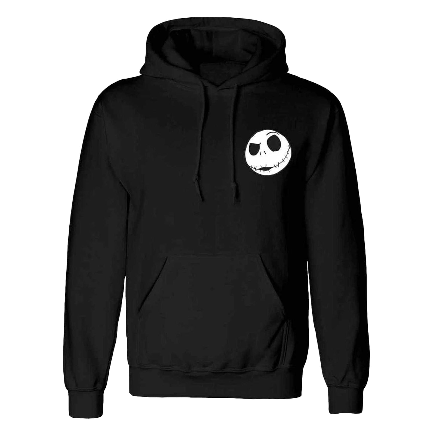 Black - Front - Nightmare Before Christmas Unisex Adult Ghostly Head Jack Skellington Hoodie