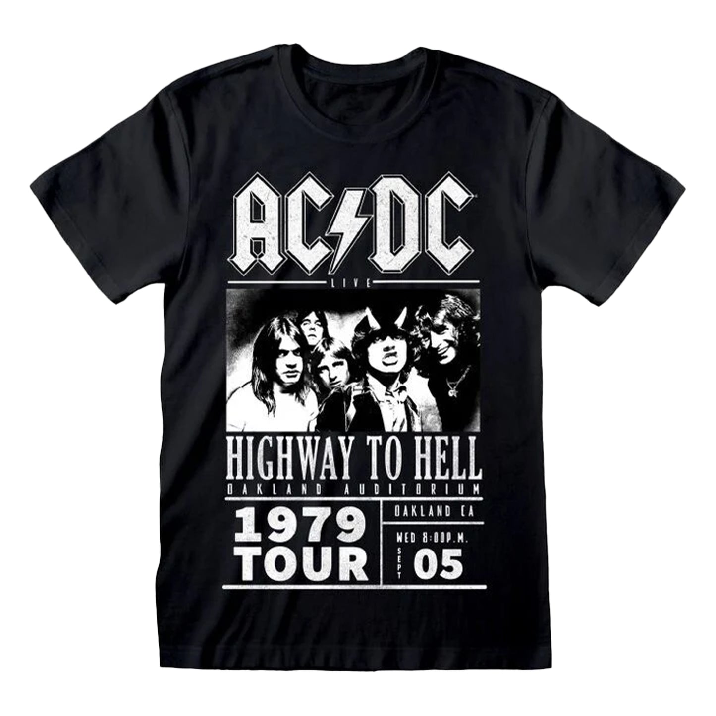 Black - Front - AC-DC Unisex Adult Highway To Hell 1979 Tour T-Shirt