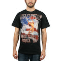 Black - Side - Led Zeppelin Unisex Adult USA 77 Stars & Stripes T-Shirt