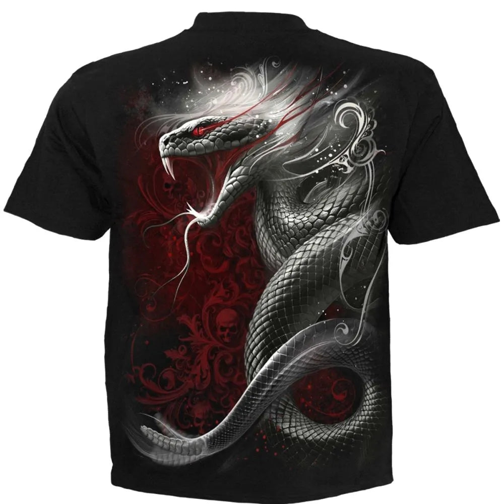 Black - Back - Spiral Direct Unisex Adult Gothic Serpent Short-Sleeved T-Shirt