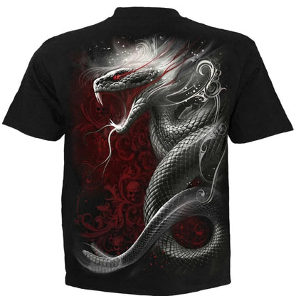 Black - Back - Spiral Direct Unisex Adult Gothic Serpent Short-Sleeved T-Shirt