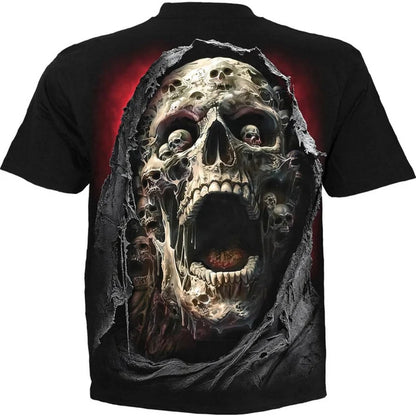 Black - Back - Spiral Direct Unisex Adult Screaming Death Short-Sleeved T-Shirt