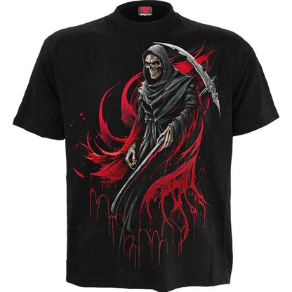 Black - Front - Spiral Direct Unisex Adult Screaming Death Short-Sleeved T-Shirt