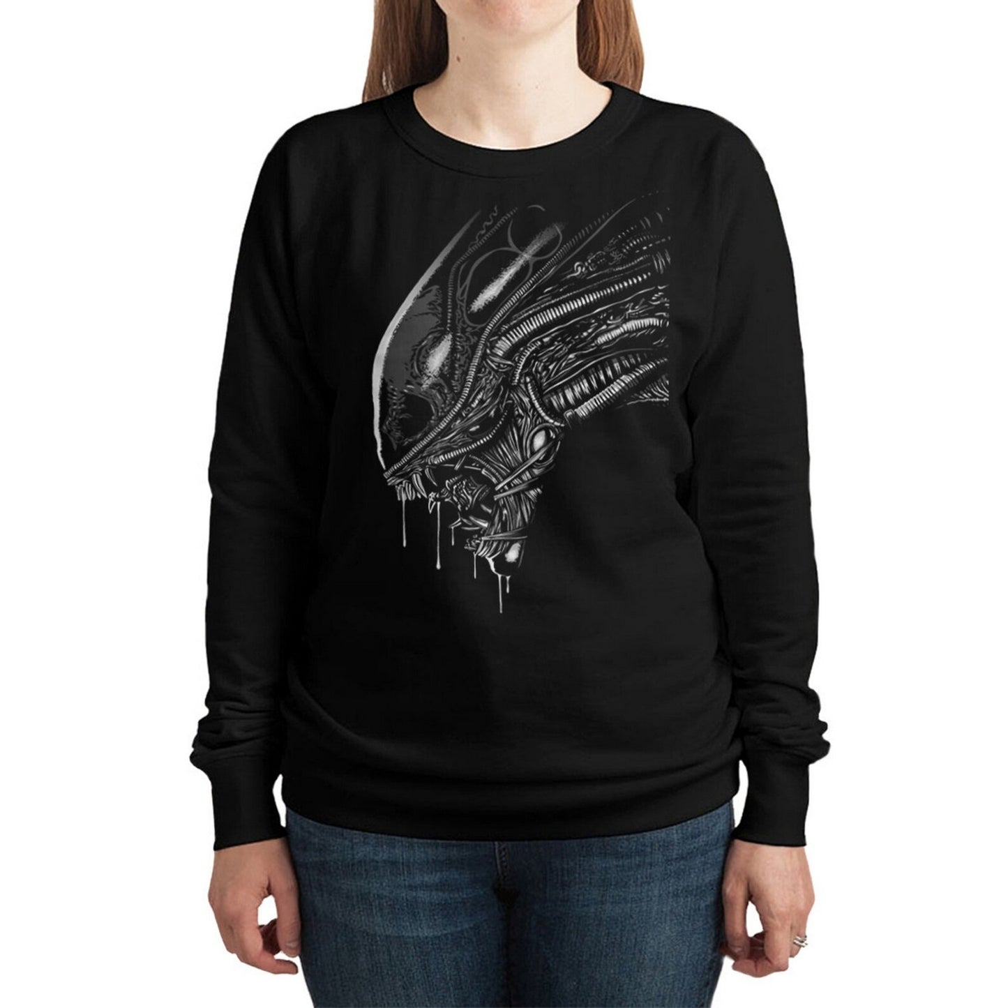Black - Back - Alien Unisex Adult Xenomorph Sweatshirt
