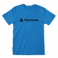 Blue - Front - Playstation Unisex Adult Logo T-Shirt