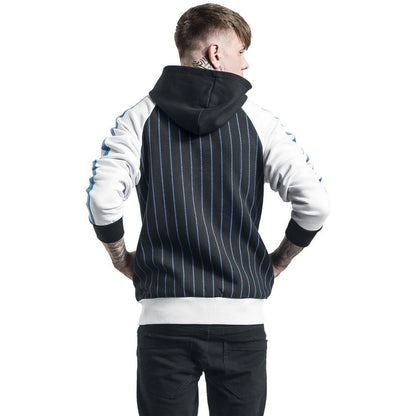 Black - Pack Shot - Playstation Unisex Adult Striped Logo Hoodie