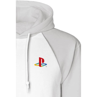 White - Back - Playstation Unisex Adult Logo Raglan Hoodie