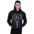 Black - Side - Spiral Direct Unisex Adult Angel Sword Cotton Hoodie