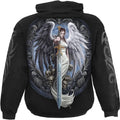 Black - Back - Spiral Direct Unisex Adult Angel Sword Cotton Hoodie