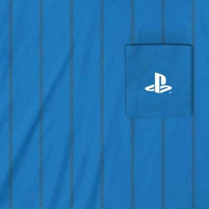 Blue - Back - Playstation Unisex Adult Pocket T-Shirt