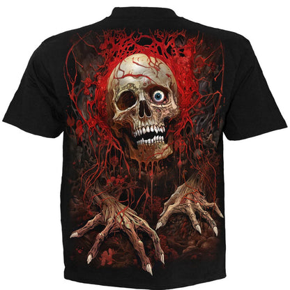 Black-Red-Acorn - Back - Spiral Direct Unisex Adult Creeping Curse T-Shirt