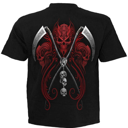 Black-Red - Back - Spiral Direct Unisex Adult Reaperess T-Shirt