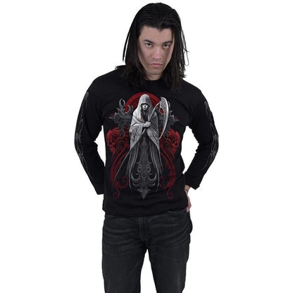 Black - Side - Spiral Direct Unisex Adult Reaperess Long-Sleeved T-Shirt