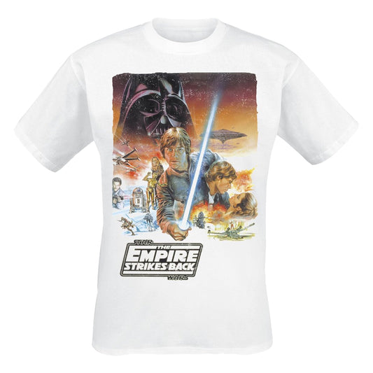 White - Front - Star Wars Unisex Adult Episode 5 Poster T-Shirt