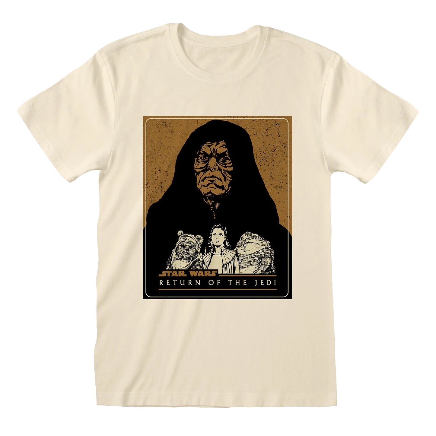 Natural - Front - Star Wars: Return Of The Jedi Unisex Adult Vector Character T-Shirt