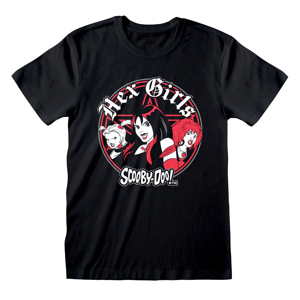 Black - Front - Scooby Doo Unisex Adult Pentagram T-Shirt