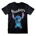 Black - Front - Lilo & Stitch Unisex Adult Mondays T-Shirt