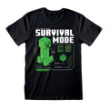 Black - Front - Minecraft Unisex Adult Survival Mode Creeper T-Shirt