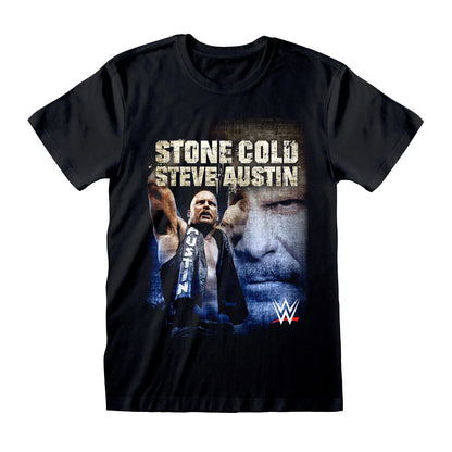 Black - Front - WWE Unisex Adult Stone Cold Steve Austin Photograph T-Shirt