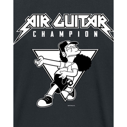 Black - Side - The Simpsons Unisex Adult Professional Air Guitarist T-Shirt