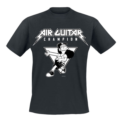 Black - Front - The Simpsons Unisex Adult Professional Air Guitarist T-Shirt