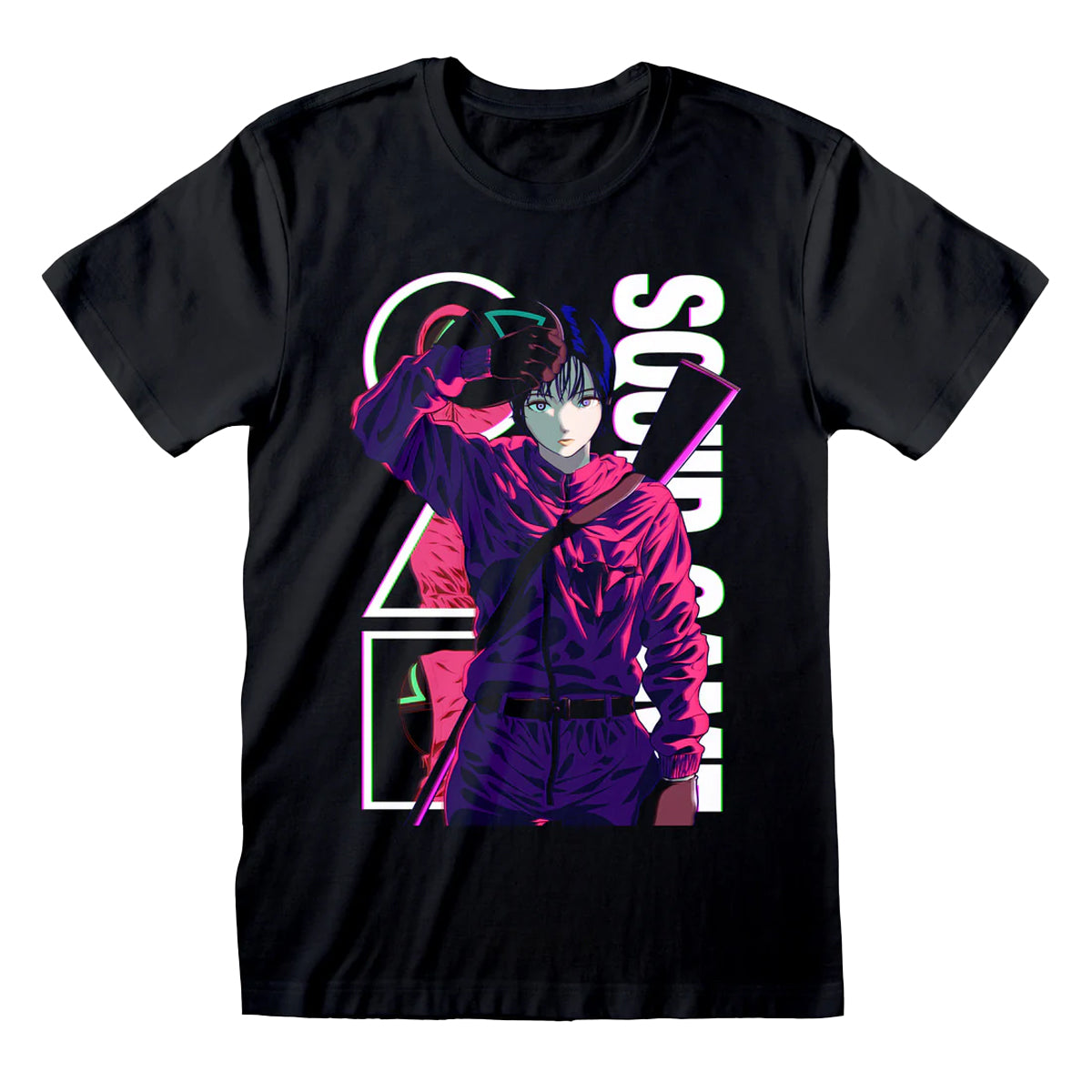 Black - Front - Squid Game Unisex Adult Artist Impression T-Shirt
