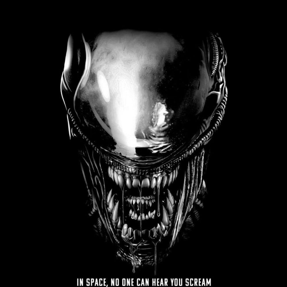 Black - Side - Alien Unisex Adult Close Up T-Shirt