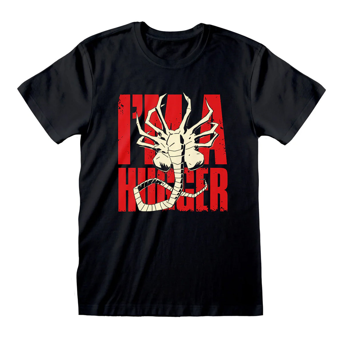 Black - Front - Alien Unisex Adult I´m A Hugger T-Shirt