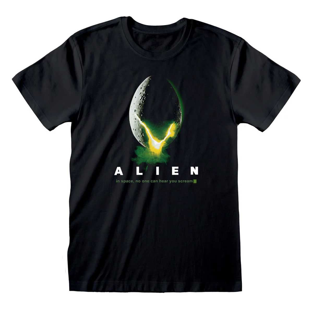 Black - Front - Alien Unisex Adult Poster T-Shirt