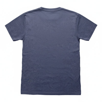 Vintage Heather Navy - Back - Jaws Unisex Adult Quints Shark Fishing T-Shirt