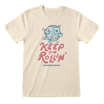 Natural - Front - Dungeons & Dragons Unisex Adult Keep On Rolling T-Shirt