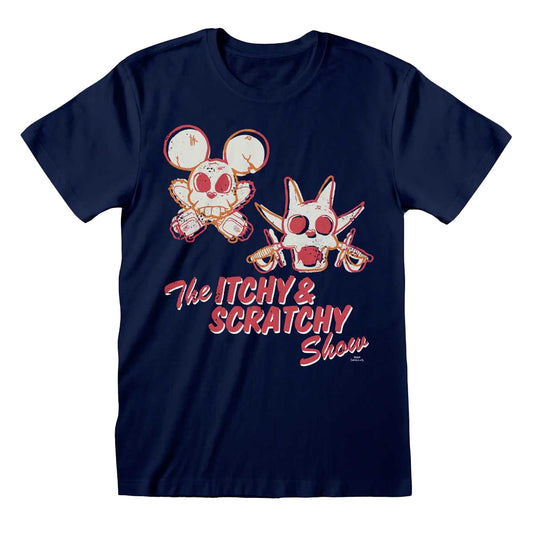 Navy Blue - Front - The Simpsons Unisex Adult Brokenskulls T-Shirt