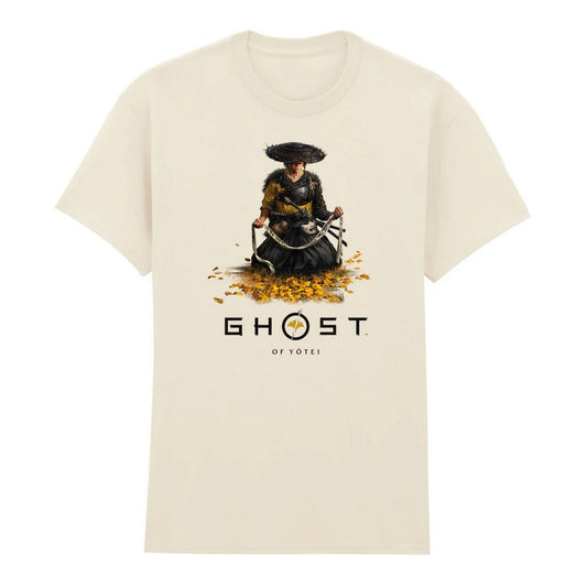 Natural - Front - Ghost Of Yotei Unisex Adult Atsu Kneeling T-Shirt