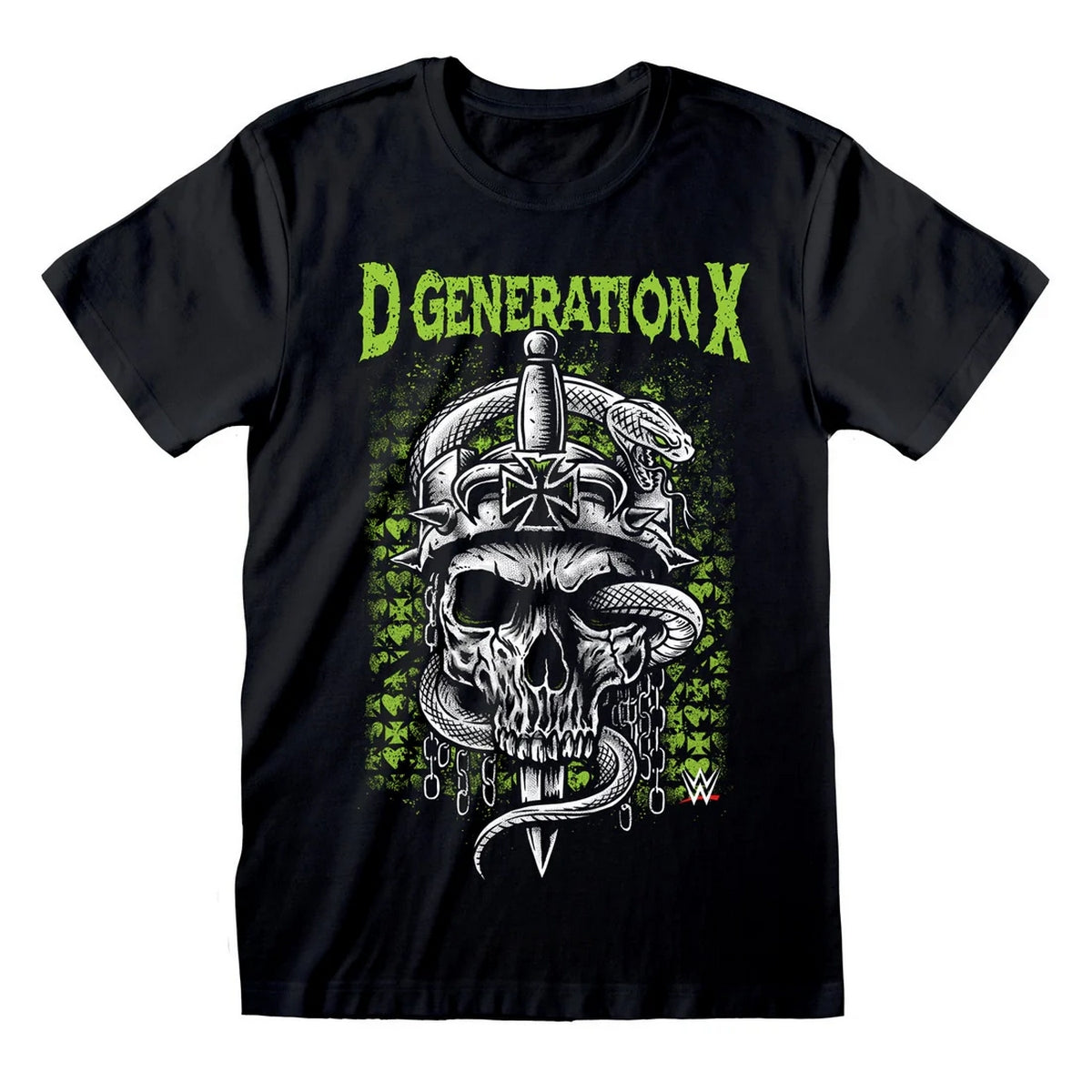 Black - Front - WWE Unisex Adult DX T-Shirt
