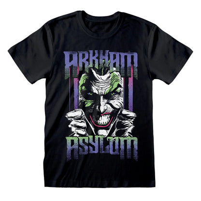 Black - Front - Batman Arkham Asylum Unisex Adult T-Shirt