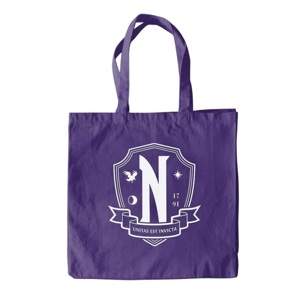 Purple - Front - Wednesday Nevermore Tote Bag