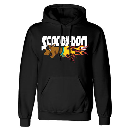 Black - Front - Scooby Doo Unisex Adult Scooby Doo Flaming Hoodie