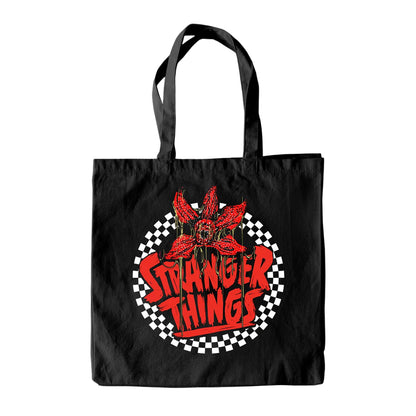 Black - Front - Stranger Things Checkered Circle Tote Bag