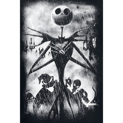 Black - Side - The Nightmare Before Christmas Unisex Adult Horror Scene Sweatshirt