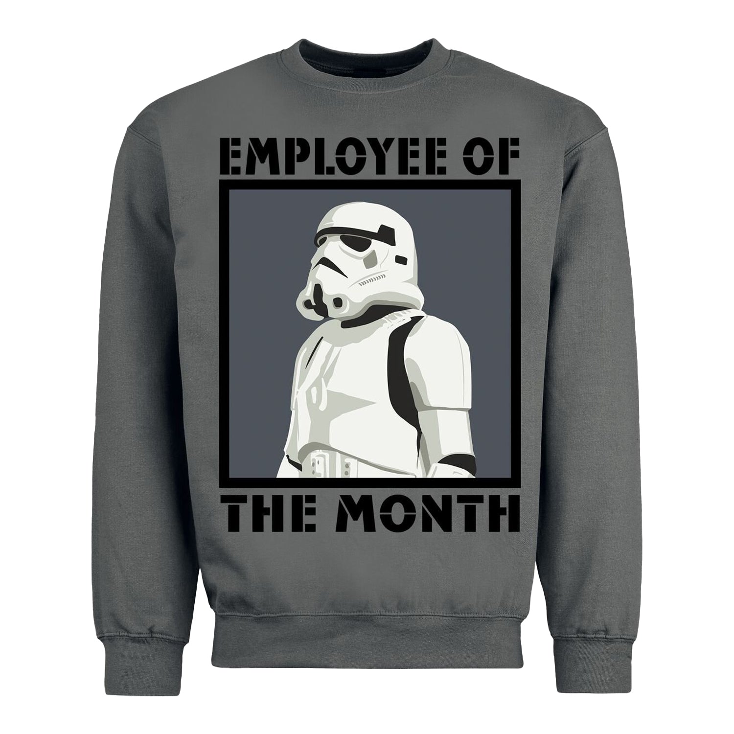 Light Graphite - Front - Star Wars Unisex Adult Employee Of The Month Sweatshirt