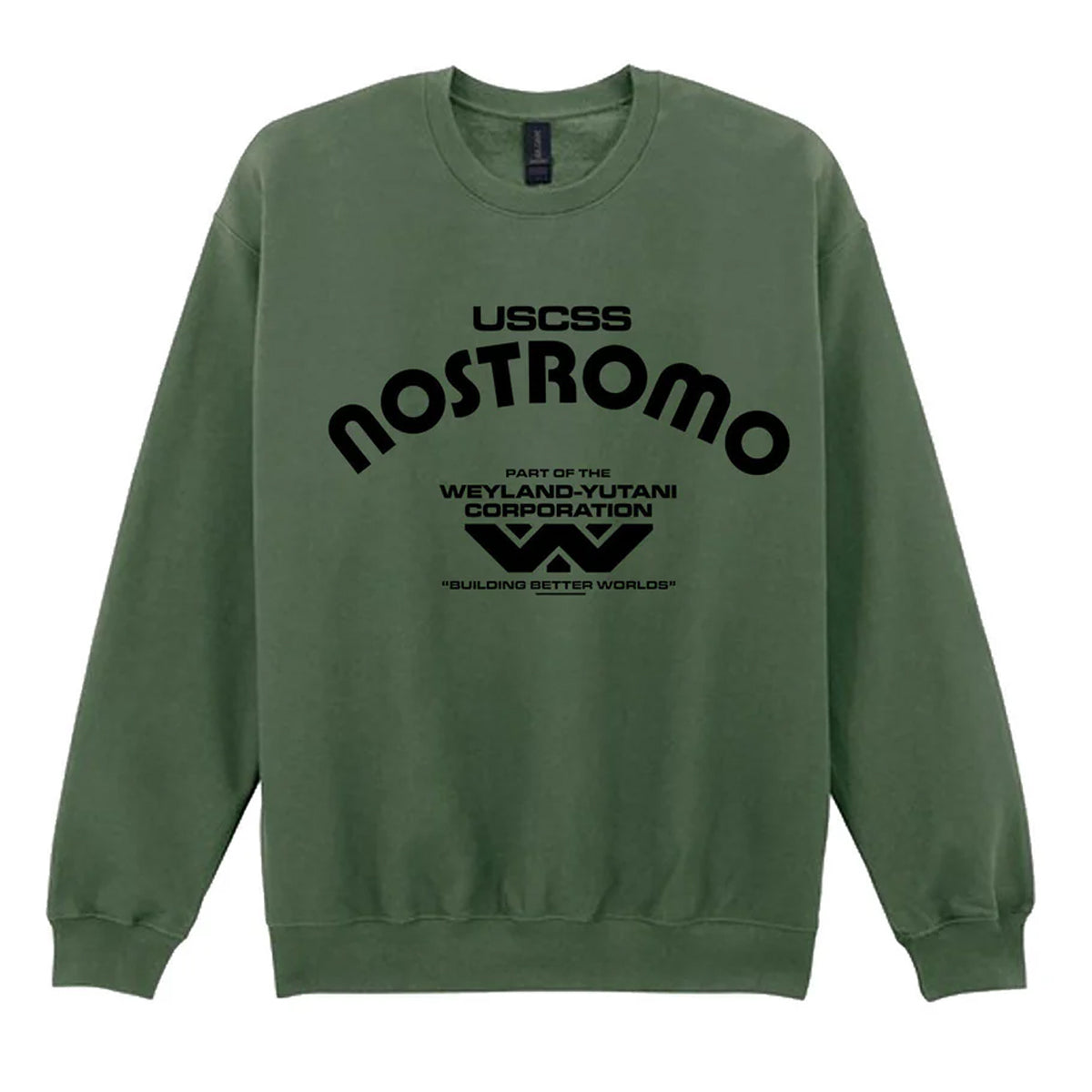 Military Green - Front - Alien Unisex Adult Nostromo Sweatshirt