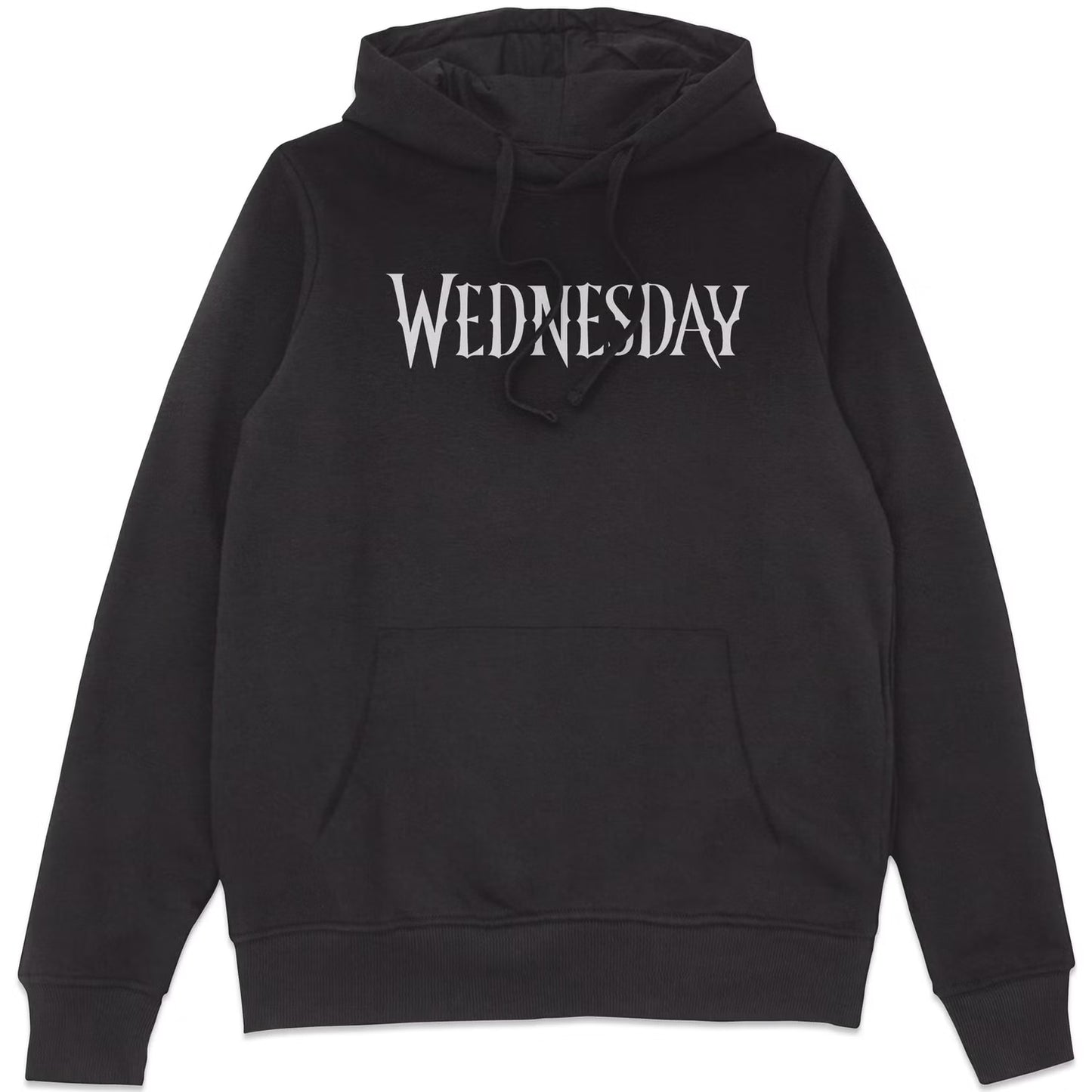 Black - Front - Wednesday Unisex Adult Logo Hoodie