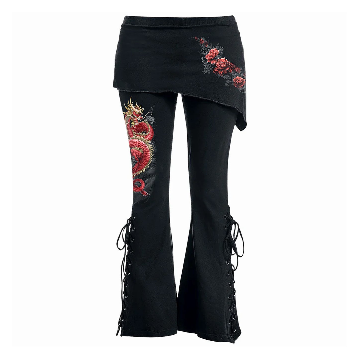 Black - Front - Spiral Direct Womens-Ladies Shenlong Bootcut Leggings