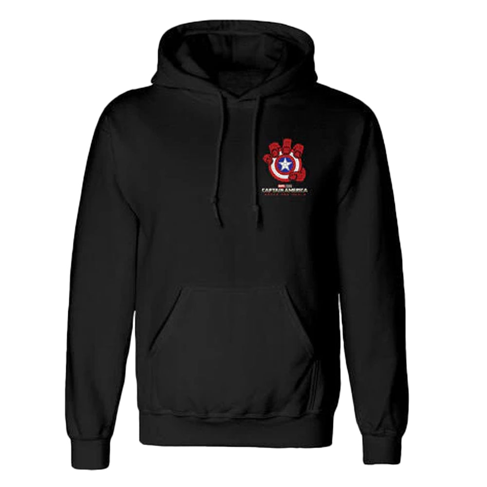Black - Front - Captain America: Brave New World Unisex Adult Crushed Sheild Hoodie