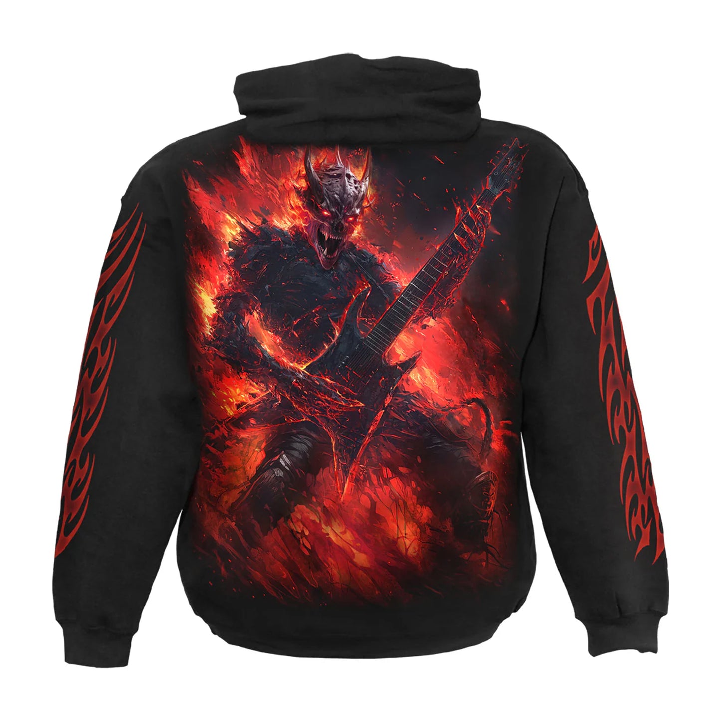 Black - Back - Spiral Unisex Adult Riff Burner Hoodie